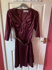 Hell Bunny Vixen Dress L Purple Retro Rockabilly Hardly Worn