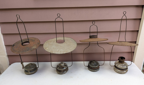 Lot antique kerosene oil - 4,