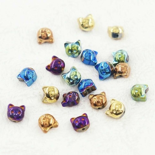 Cat head hematite - head, beads