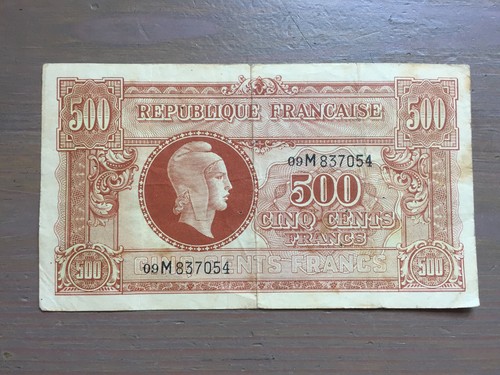 France 500 cents - cents, banknote