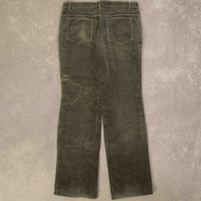 Vintage Flared Jumbo Cord Trousers W32 L31 Women's Sage Green Corduroy