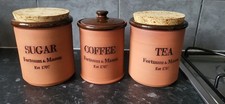 Fortnum & Mason Tra, Coffee, Sugar Canisters