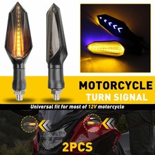 Motorcycle 12 LED Turn Signal Flowing Lamp Amber For Honda Dual Sport Dirt Bike