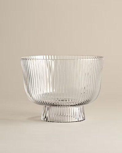 Ribbed trifle bowl - m&s, boxed