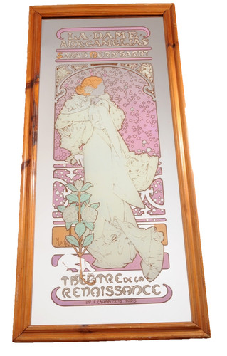 Big vintage mirror - vintage, dame