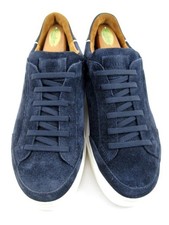 Allen Edmonds "OLIVER" Slip-On Stretch Lace Sneakers 10 D Navy Suede(658N)