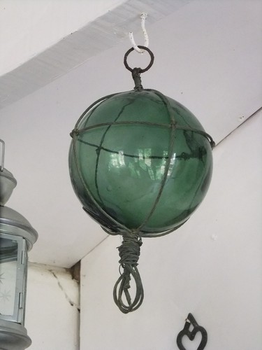 Vintage hand blown - , green