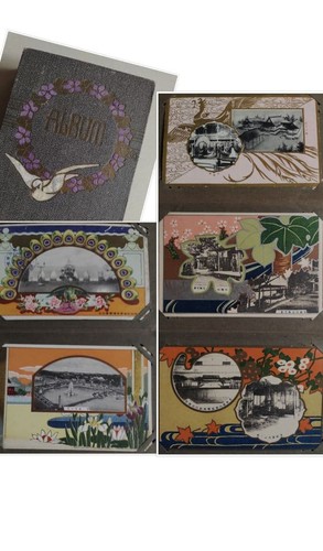 Old picture postcards album - postcards,