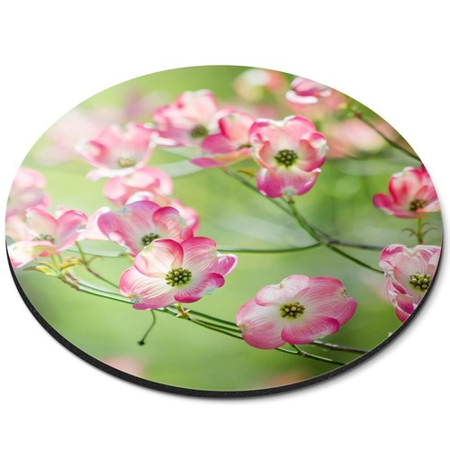 Round mouse mat pink blossom - pink,