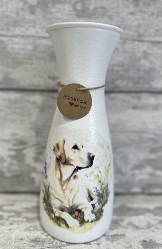 Yellow labrador vase - yellow,