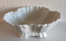 Crown Ducal Cream Floral Embossed Footed Bowl, 1930's.