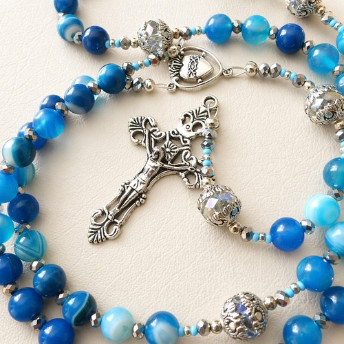Catholic rosary blue - catholic,