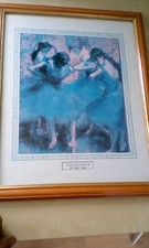 Dancers in Blue By Edgar Degas Vintage Framed Print Picture Artwork