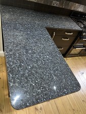 Blue Pearl granite kitchen worktop set, available in three separate pieces.