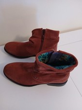 Moshulu Rusty Red Ankle Boots