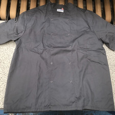 NEW Unisex Grey Chef Jacket. Short Sleeves. Size various