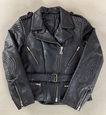 Hein Gericke Leather Biker Jacket Motorcycle Jacket Black Ladies’ Size 38