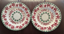 Emma Bridgewater TWO CHRISTMAS TOWN / NOEL 8.5” Plates    CRAZED