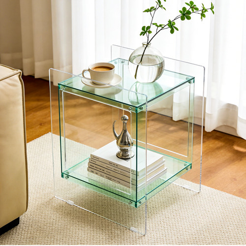 Acrylic nightstand side table - acrylic,