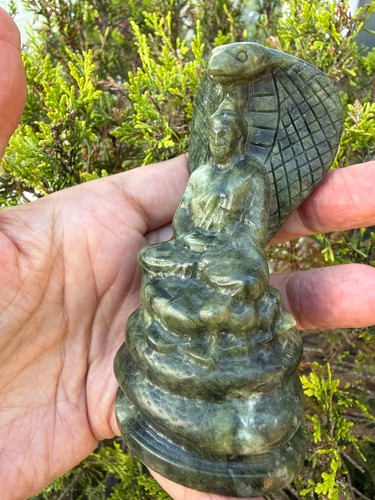 Nephrite jade carved buddha - carved,