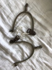 Vintage Solid Nickel Horse Riding Spurs Adult Size 
