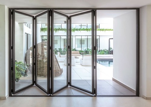 Cortizo aluminium bifold door - aluminium,