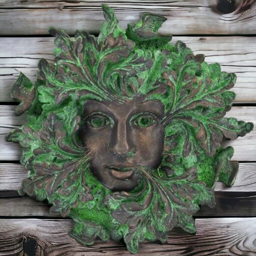 Mystic green man wall plaque - mystic,