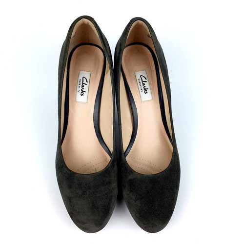 Court heels grey suede leather - court,