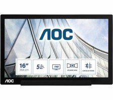 AOC I1601FWUX LED Monitor 15.6" Portable 1920 X 1080 Full HD 1080p IPS 220