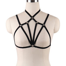 Sexy Lingerie Cage Bra Harness Cupless Strappy Bralette Elastic Bra Body Harness