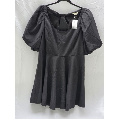 Black puff sleeve mini - h&m,