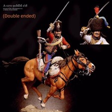 1/18 90mm resin figure model Napoleonic elite cavalry double headed unassembled