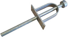 Galvanised field gate shoot - galvanised,