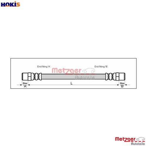 Brake hose 4110594 for - brake,