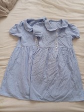 2 x Girls Blue Gingham School
