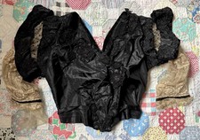 Antique Victorian Black Silk