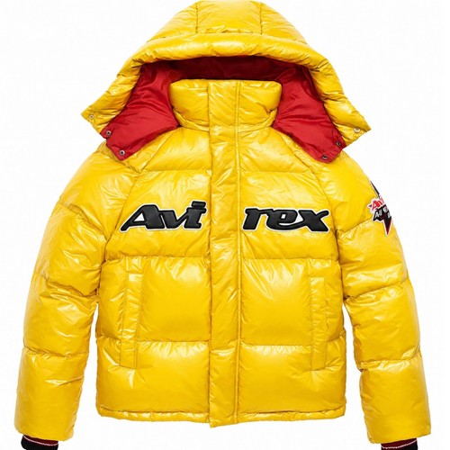 Men yellow shiny puffer - shiny,