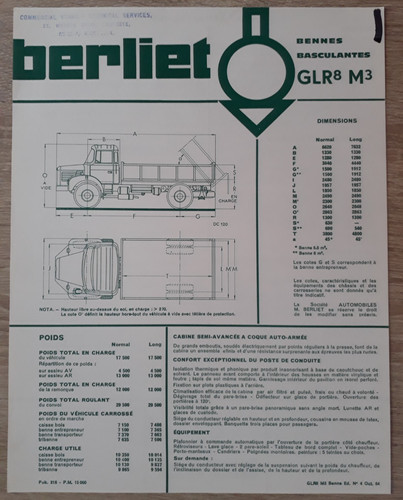 Berliet glr dumper tipper - berliet,