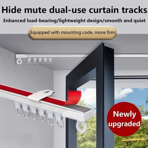 Self adhesive curtain track - self,