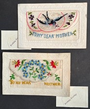 2 x WW1 Silk postcards - ‘To