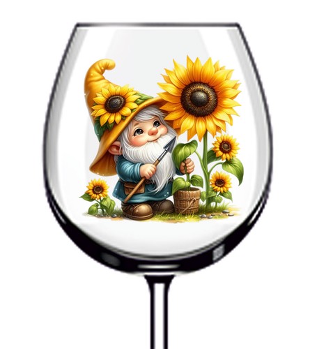 12x sunflower garden gnome - 12x,