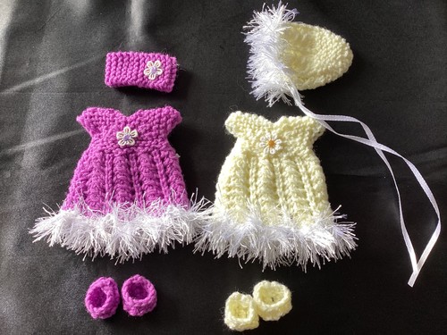 Hand knitted dolls - , clothes