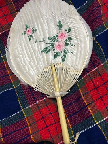 Vintage hand fan with vibrant - vintage,
