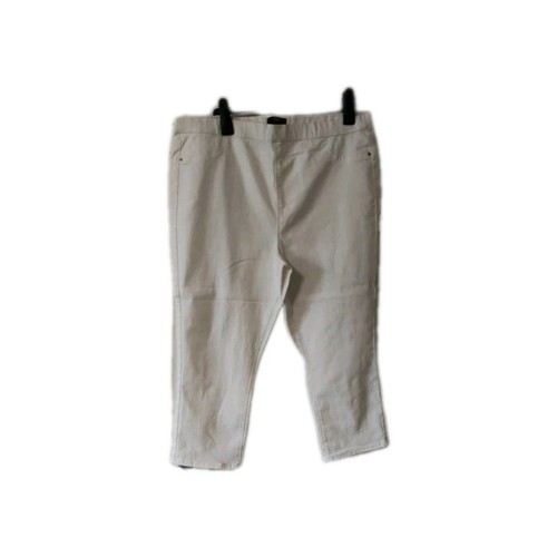 White cropped jeans denim size