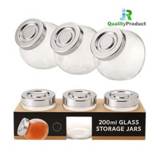 6 Mini Glass Jam Jars with