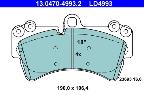 Brake pad set - disc,