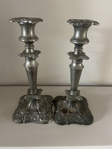 Pair antique silver - pair, of