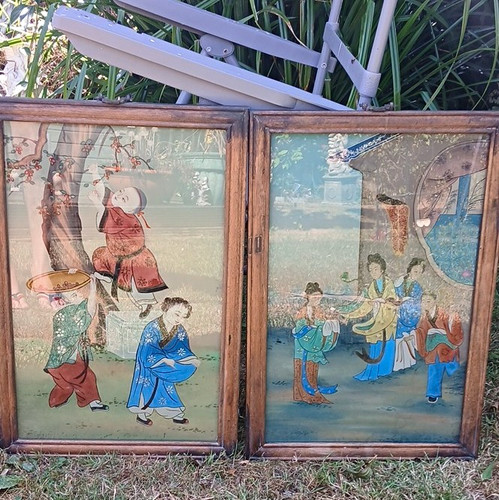 Rare vintage set - rare, framed
