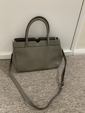 Khaki grey Genuine leather