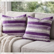 Purple, Lilac & Silver Stripe